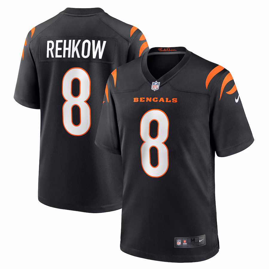 Ryan Rehkow Cincinnati Bengals    Game Jersey -  Black