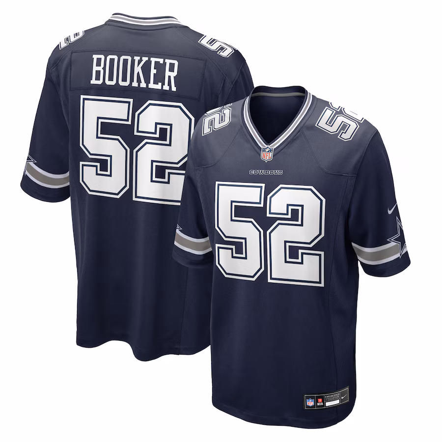 Tyler Booker Dallas Cowboys   NFL Draft First Round Pick Game Jersey - Navy