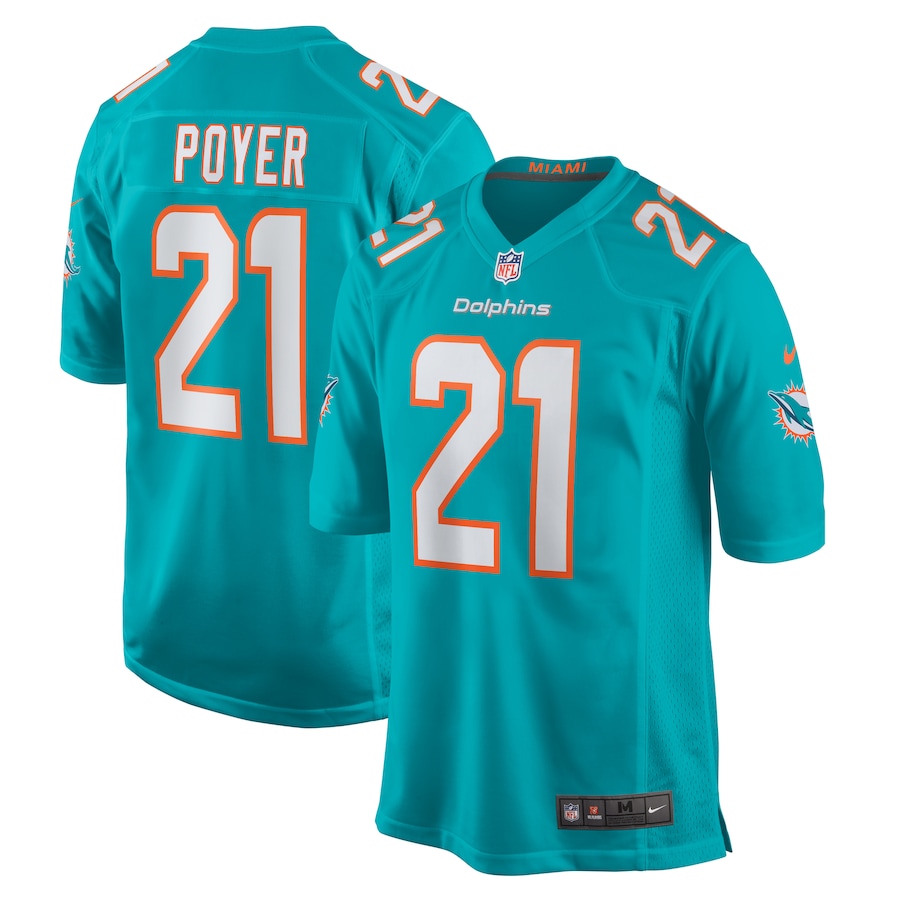 Jordan Poyer Miami Dolphins    Game Jersey -  Aqua