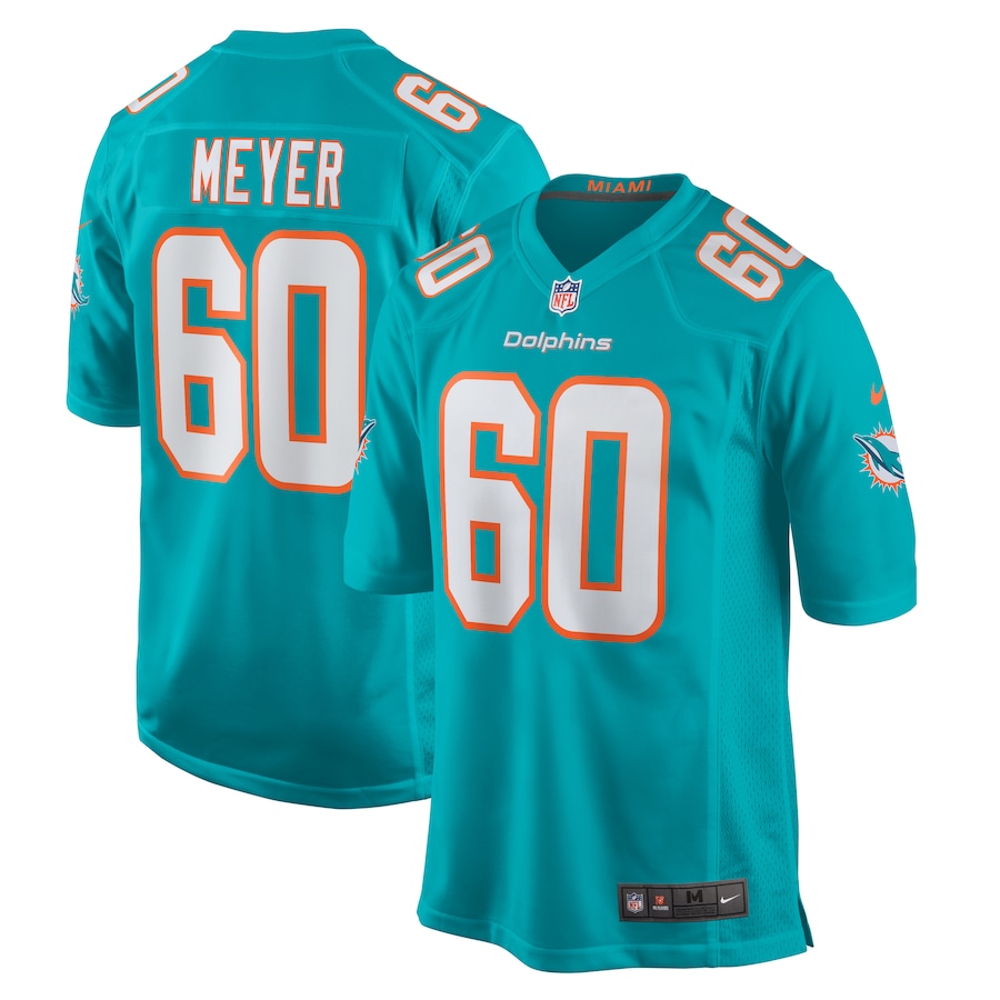 Andrew Meyer Miami Dolphins    Game Jersey -  Aqua