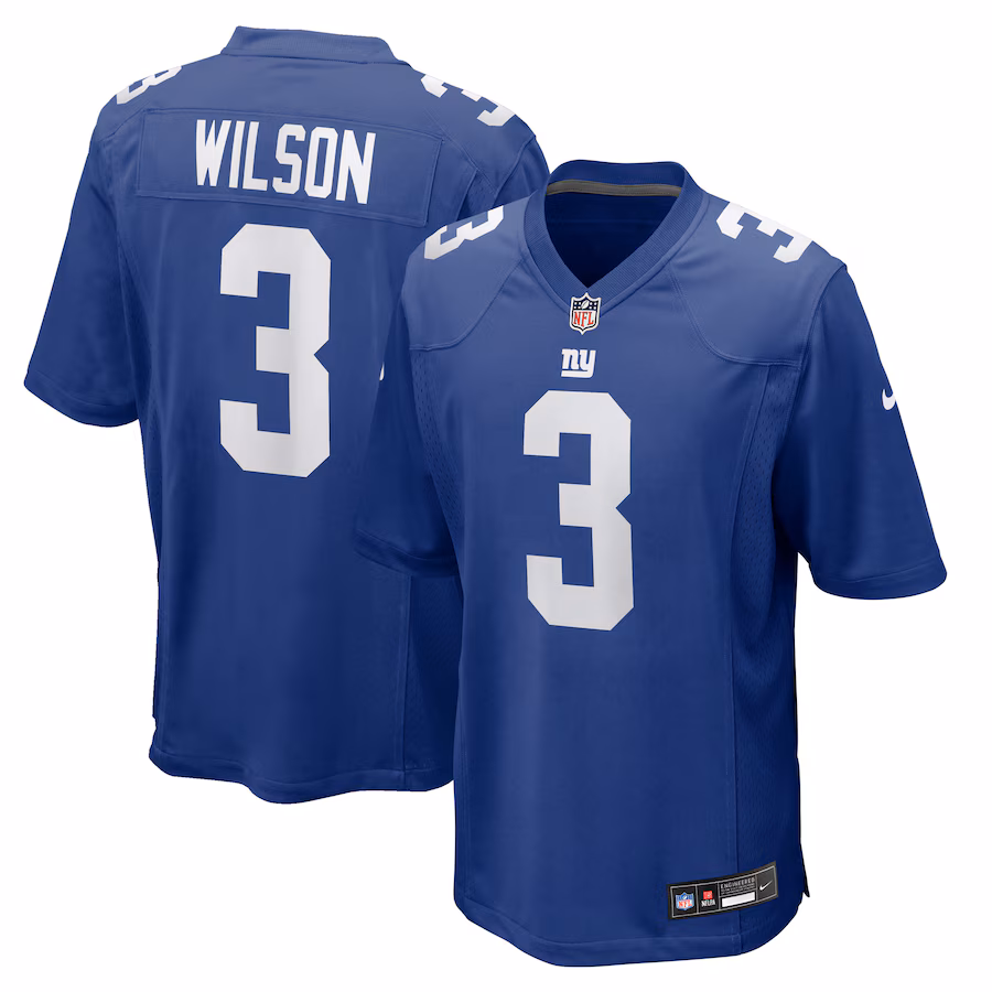 Russell Wilson New York Giants  Game Jersey - Royal