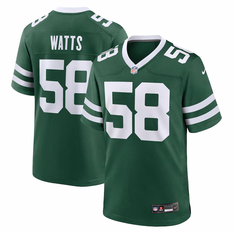 Eric Watts New York Jets  Team Game Jersey - Legacy Green