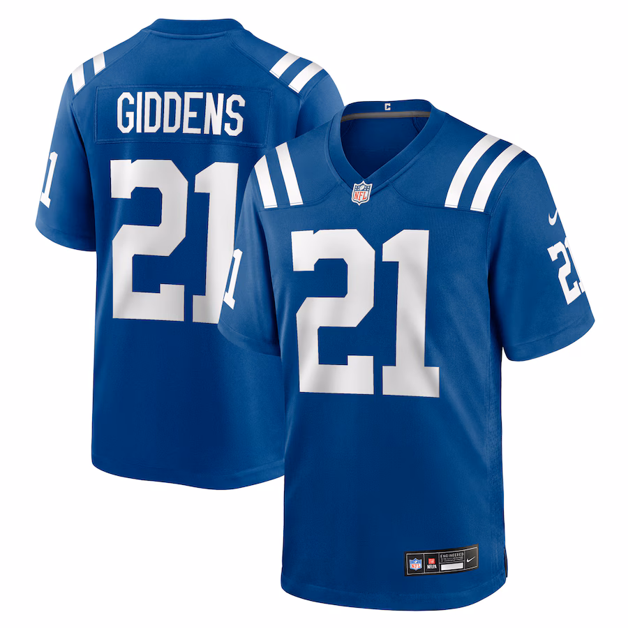 DJ Giddens Indianapolis Colts  Team Game Jersey -  Royal