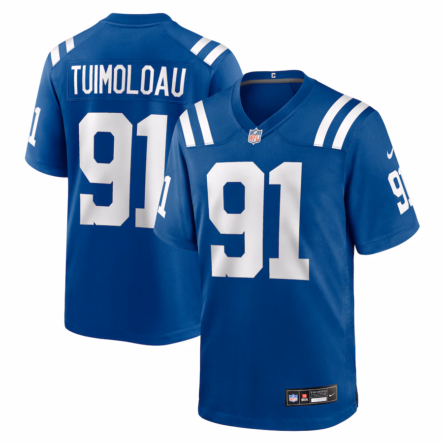 JT Tuimoloau Indianapolis Colts  Team Game Jersey -  Royal