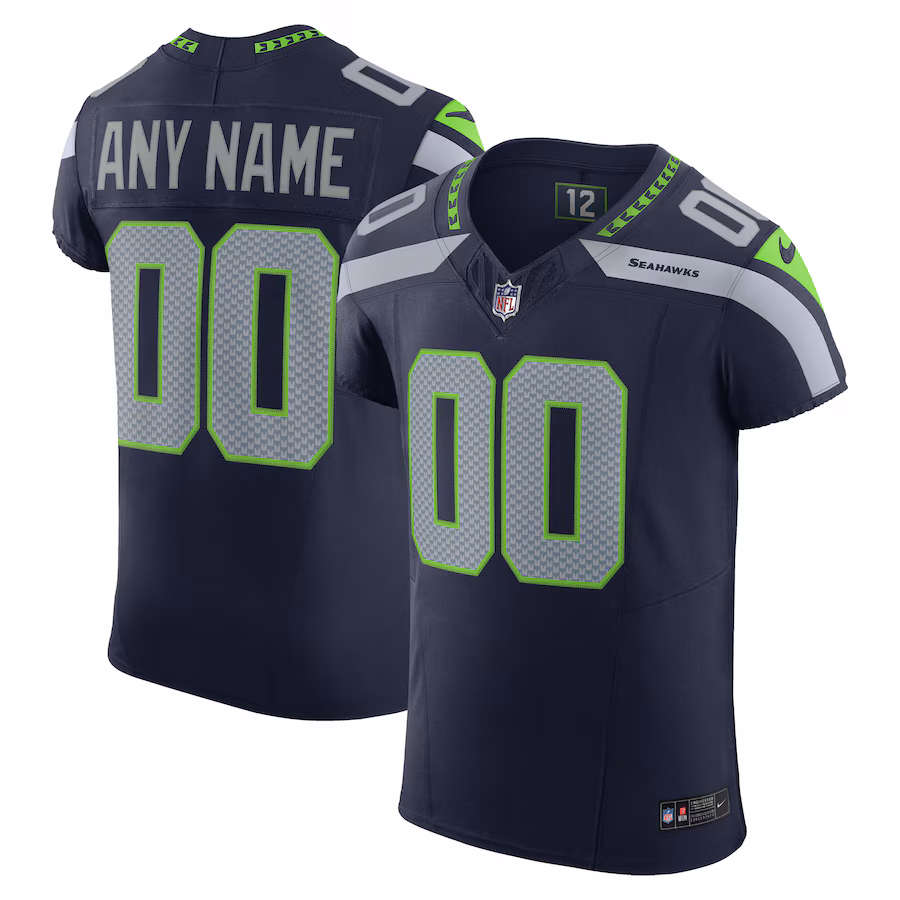Seattle Seahawks   Vapor F.U.S.E. Elite Custom Jersey - College Navy