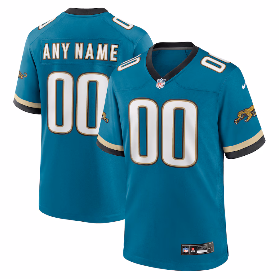 Jacksonville Jaguars  Prowler Throwback Custom Game Jersey - Teal