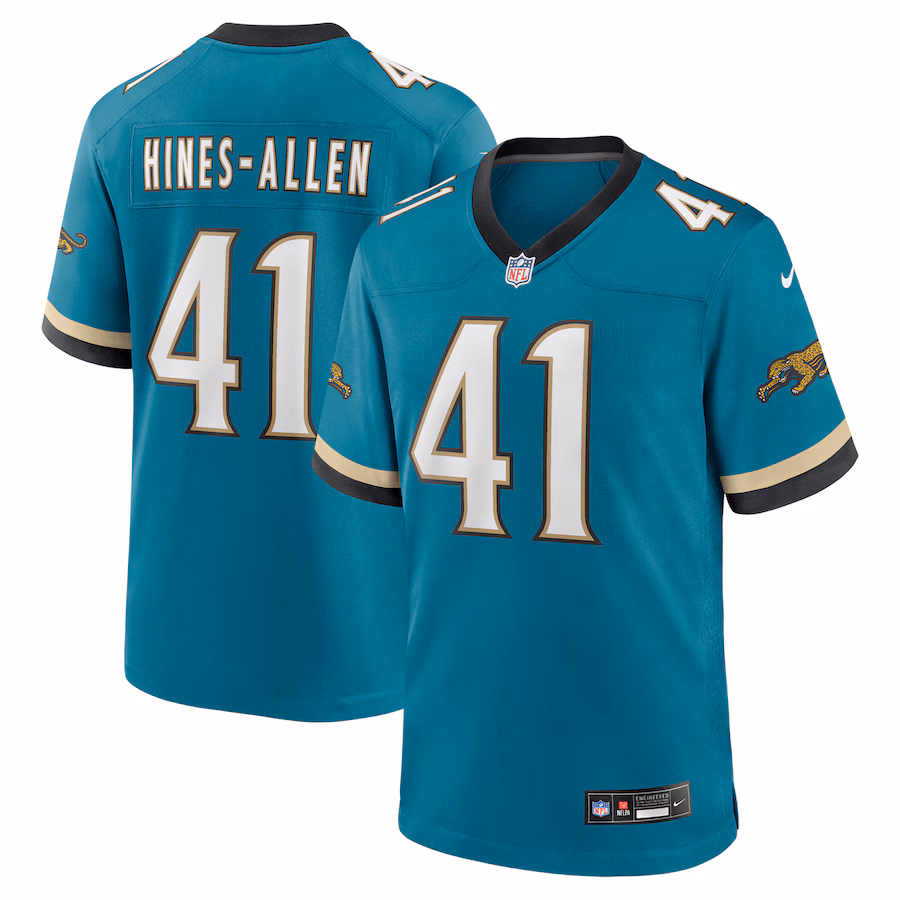 Josh Hines-Allen Jacksonville Jaguars  Prowler Throwback Player Game Jersey - Teal