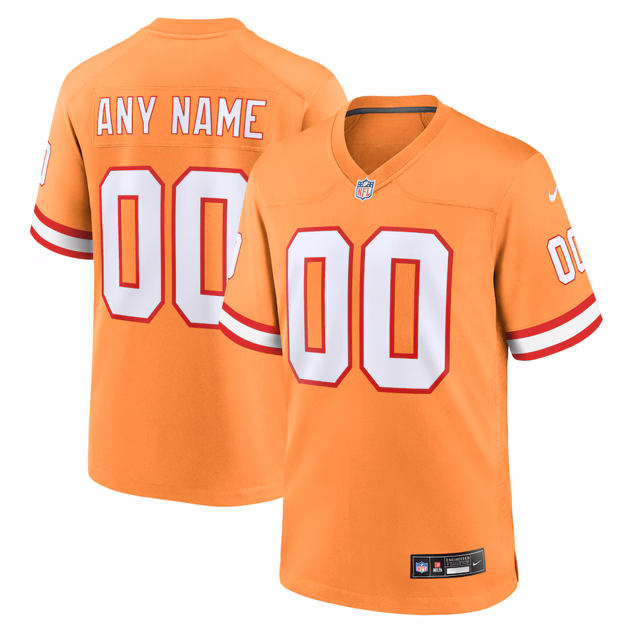 Tampa Bay Buccaneers   Custom Throwback Game Jersey - Orange