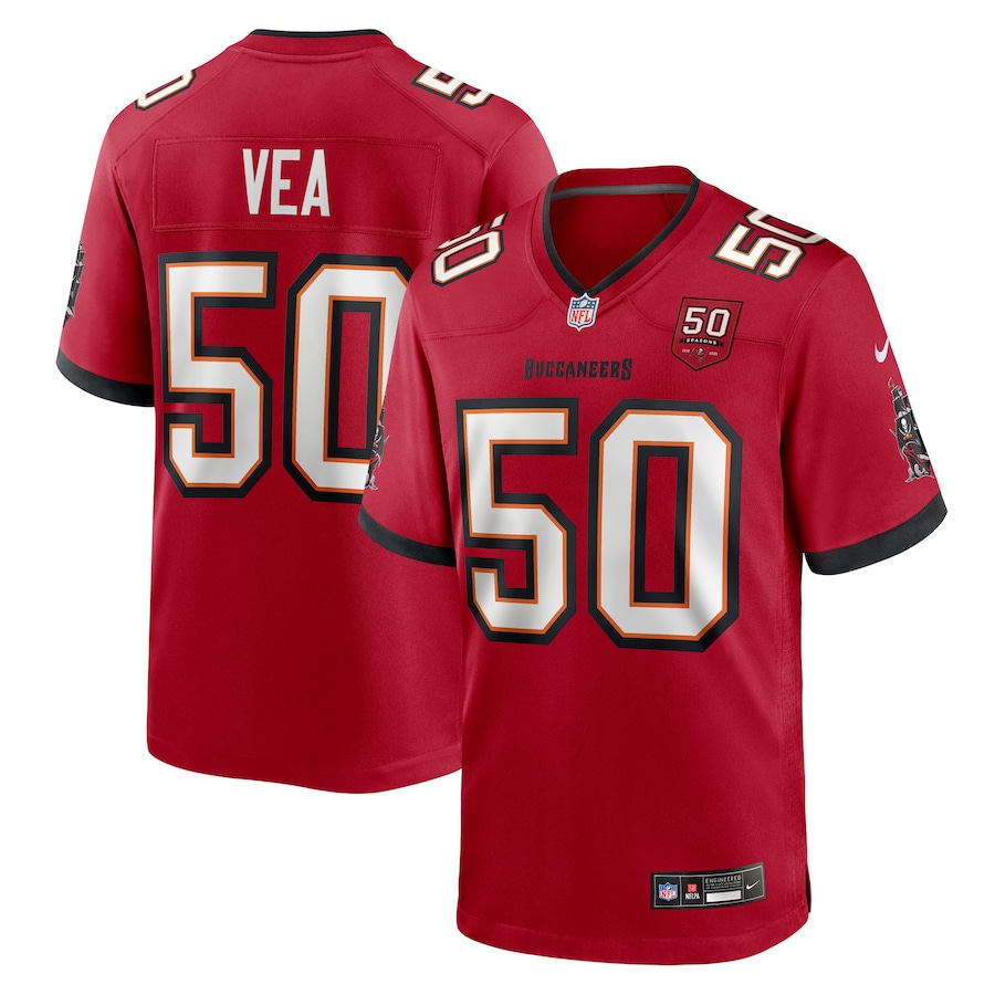 Vita Vea Tampa Bay Buccaneers   50th Anniversary Game Jersey - Red