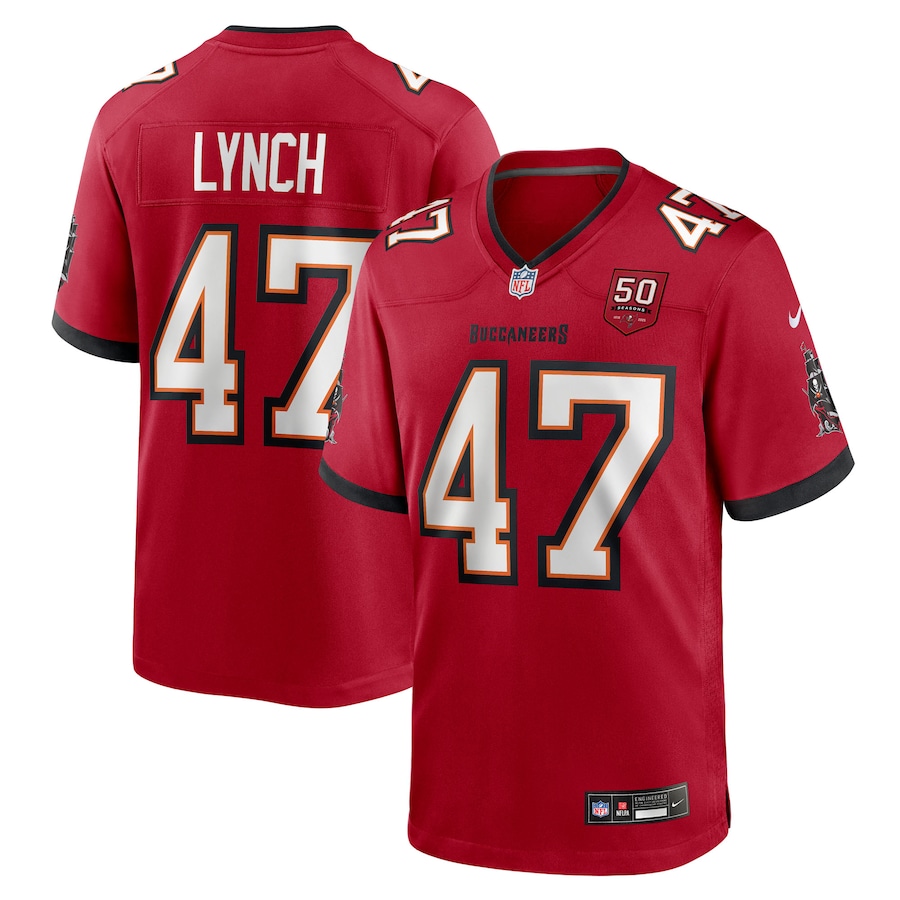 John Lynch Tampa Bay Buccaneers   50th Anniversary Game Jersey - Red