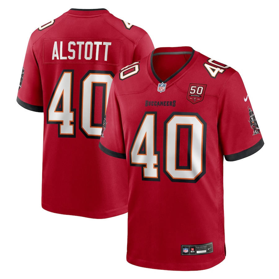 Mike Alstott Tampa Bay Buccaneers   50th Anniversary Game Jersey - Red