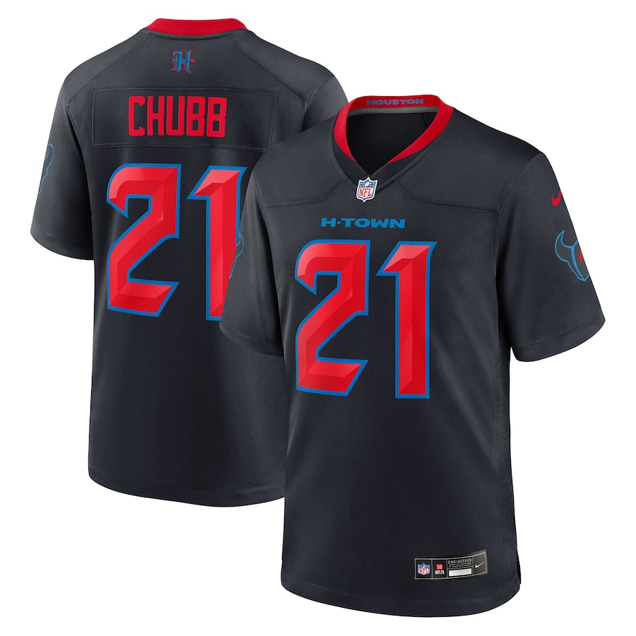Nick Chubb Houston Texans   Alternate 2 Game Jersey -  Navy