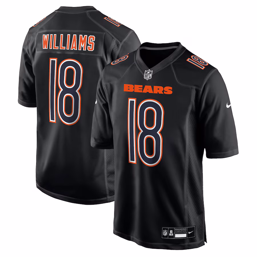 Caleb Williams Chicago Bears  Fashion Jersey - Carbon Black