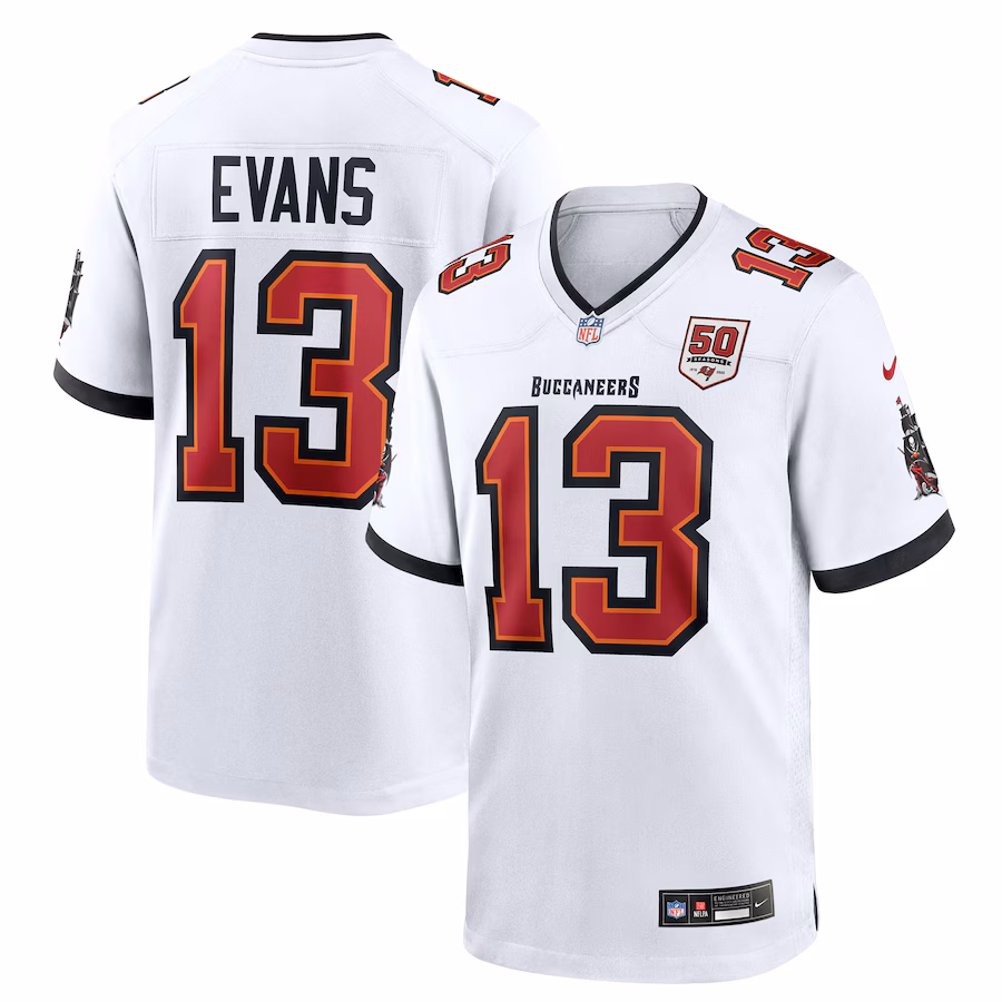 Mike Evans Tampa Bay Buccaneers   50th Anniversary Game Jersey - White