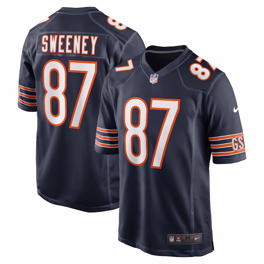 Tommy Sweeney Chicago Bears   Game Jersey -  Navy