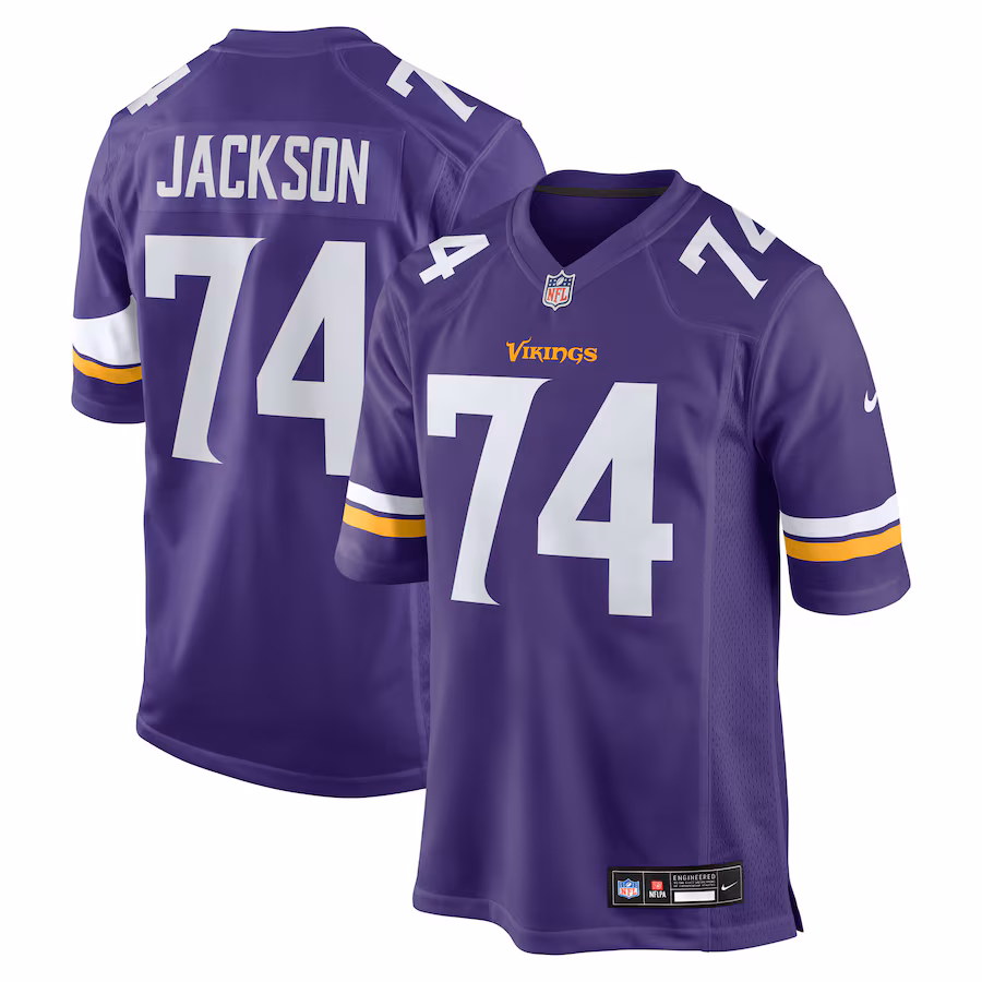 Men's Minnesota Vikings Donovan Jackson Purple 2025 NFL Draft First Round Pick Game Jersey