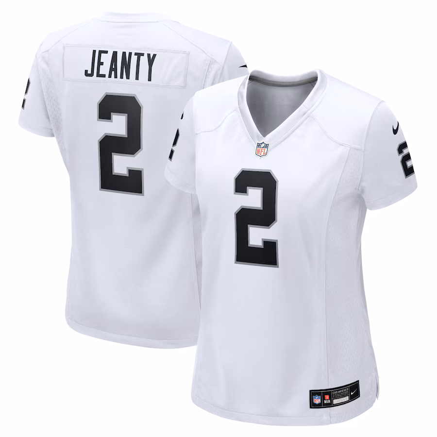 Las Vegas Raiders Ashton Jeanty   White  Game Jersey