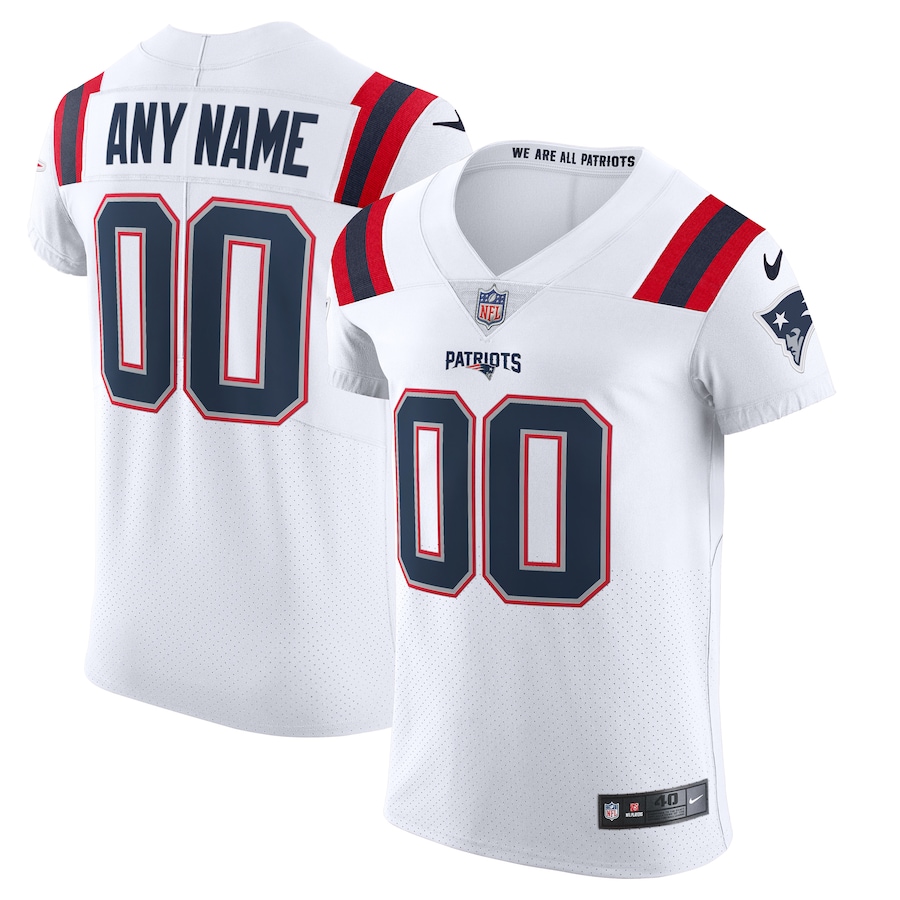 New England Patriots   Vapor Elite Custom Jersey - White