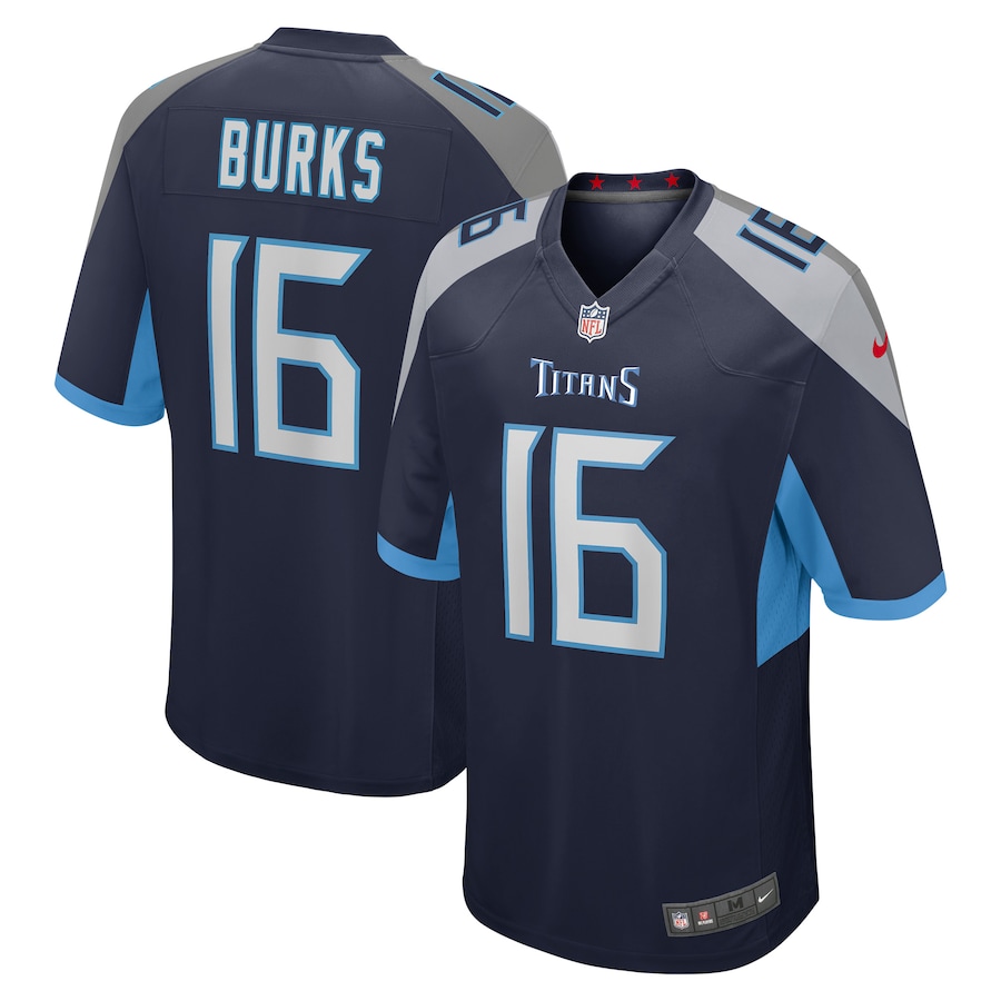 Treylon Burks Tennessee Titans   Navy Player Game Jersey