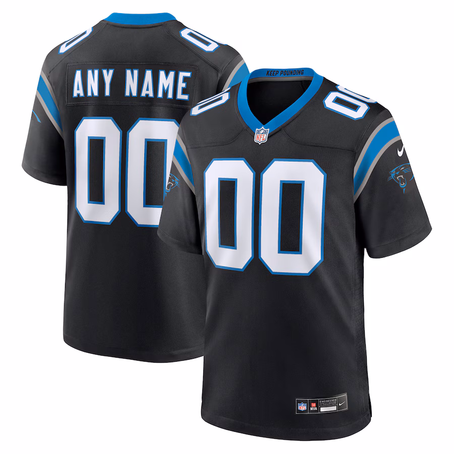 Carolina Panthers   Custom Game Jersey - Black