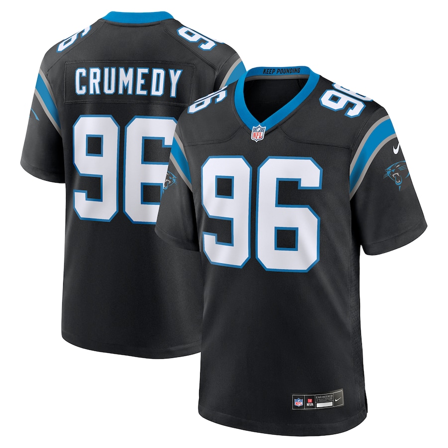 Jaden Crumedy Carolina Panthers   Game Jersey -  Black