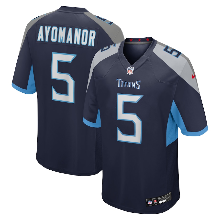 Elic Ayomanor Tennessee Titans  Team Game Jersey -  Navy