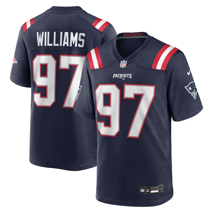 Milton Williams New England Patriots  Game Player Jersey - Navy