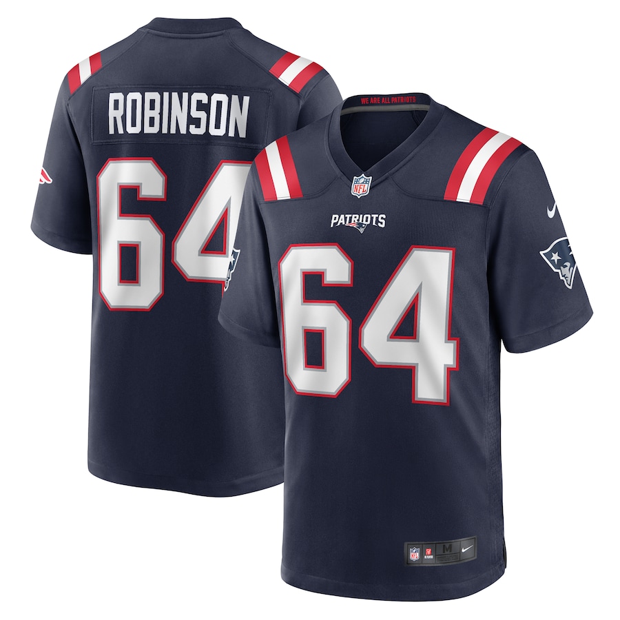 Layden Robinson New England Patriots   Game Jersey -  Navy