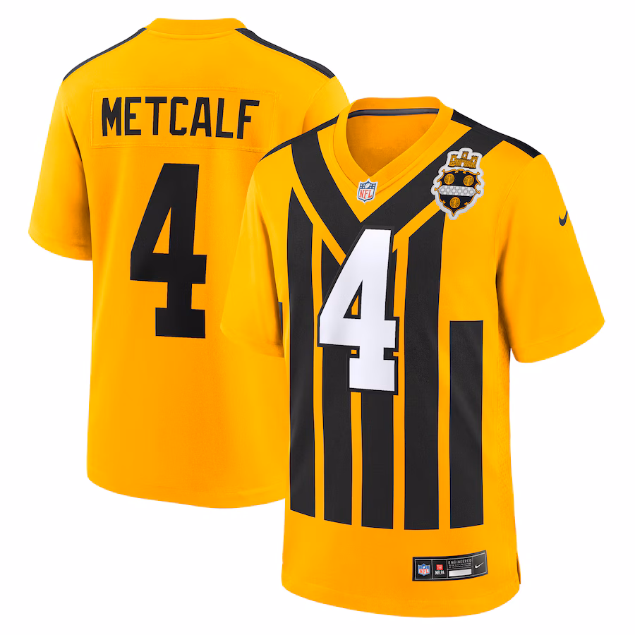 DK Metcalf Pittsburgh Steelers  Alternate 1933 Throwback Game Jersey - Gold