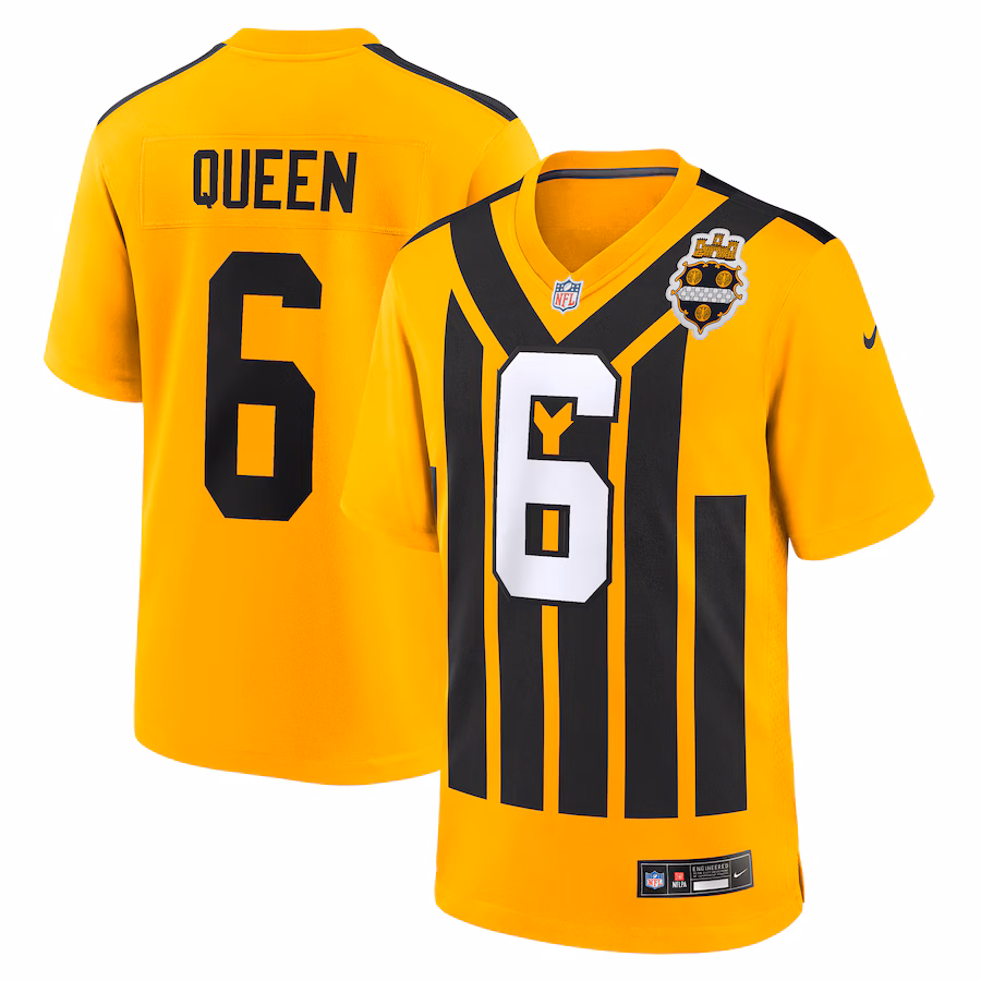 Patrick Queen Pittsburgh Steelers  Alternate 1933 Throwback Game Jersey - Gold