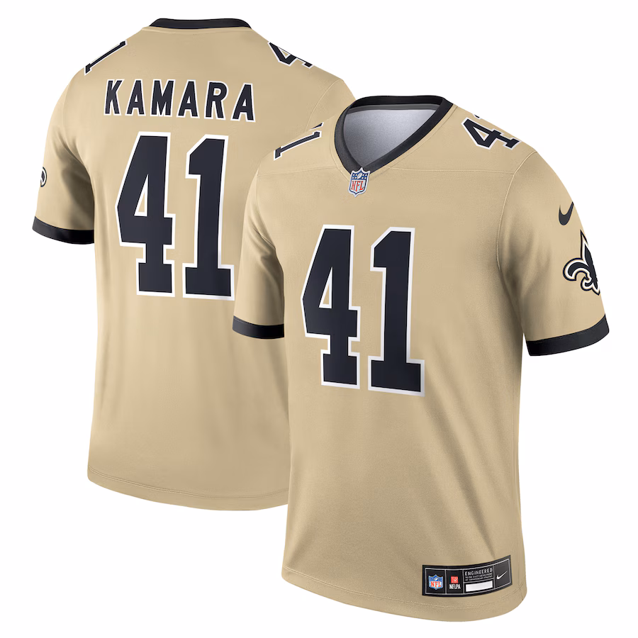 Alvin Kamara New Orleans Saints  Gameday Golds Alternate Legend Player Performance Top - Gold