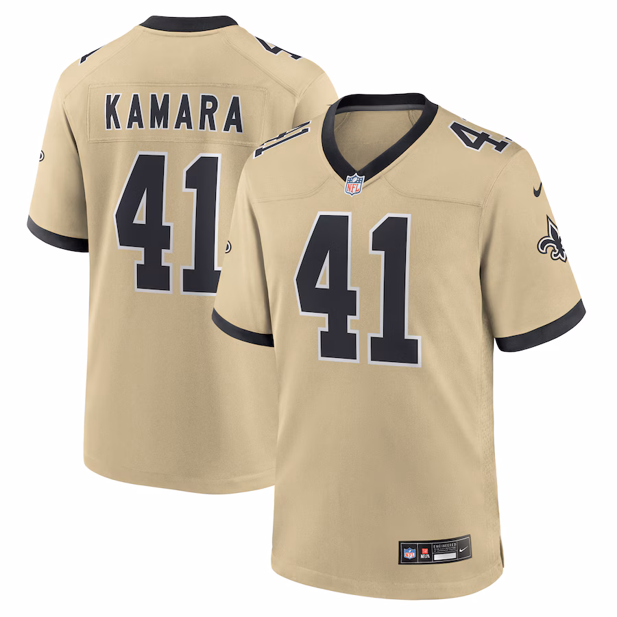 Alvin Kamara New Orleans Saints  Gameday Golds Alternate Game Player Jersey - Gold