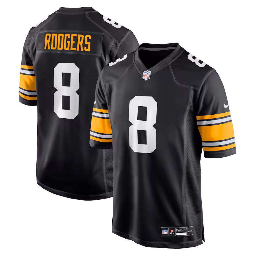 Aaron Rodgers Pittsburgh Steelers  Alternate Game Jersey - Black