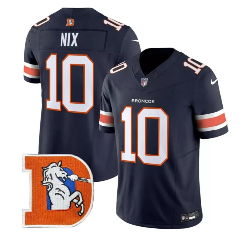Bo Nix Denver Broncos  Alternate   Jersey - Navy