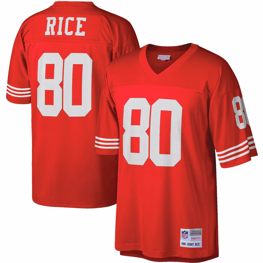 Jerry Rice San Francisco 49ers  Big & Tall 1990 Retired Player Replica Jersey - Scarlet