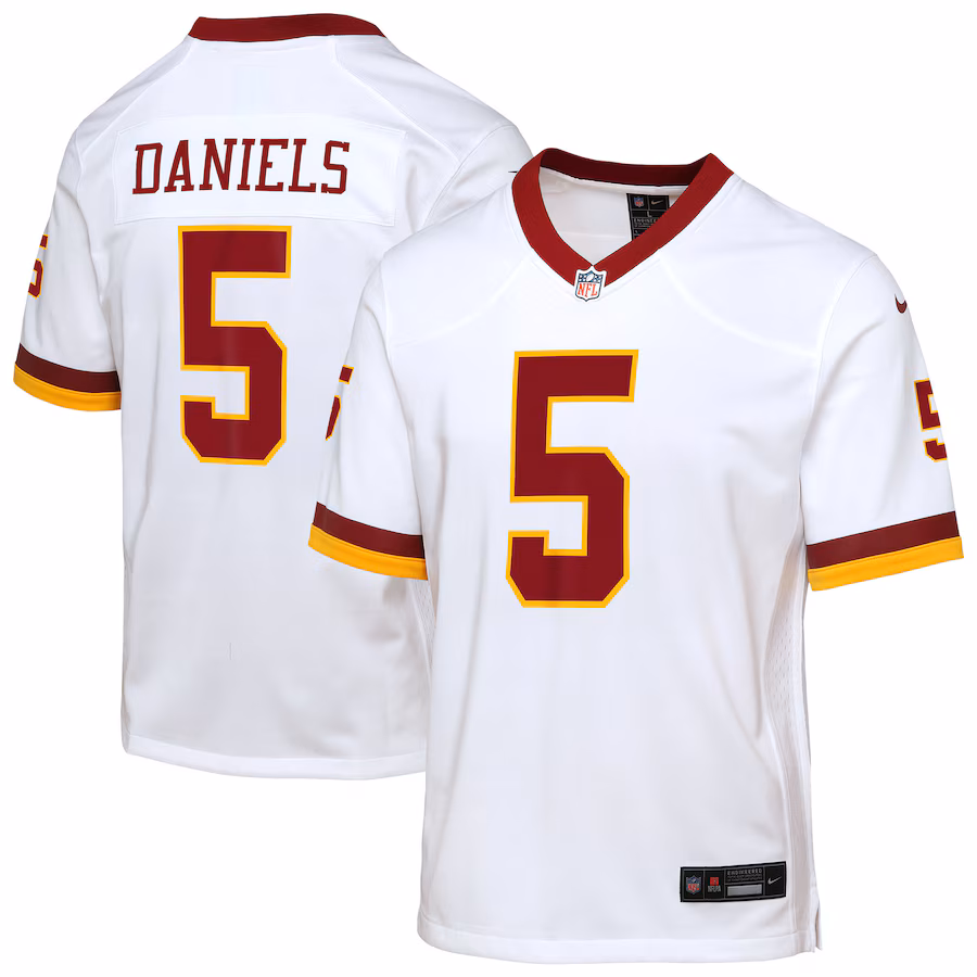 Jayden Daniels Washington Commanders  Youth Game Super Bowl Era Jersey - White