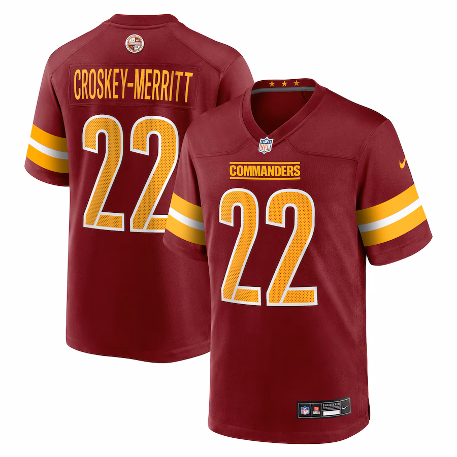 Jacory Croskey-Merritt Washington Commanders  Team Game Jersey -  Burgundy