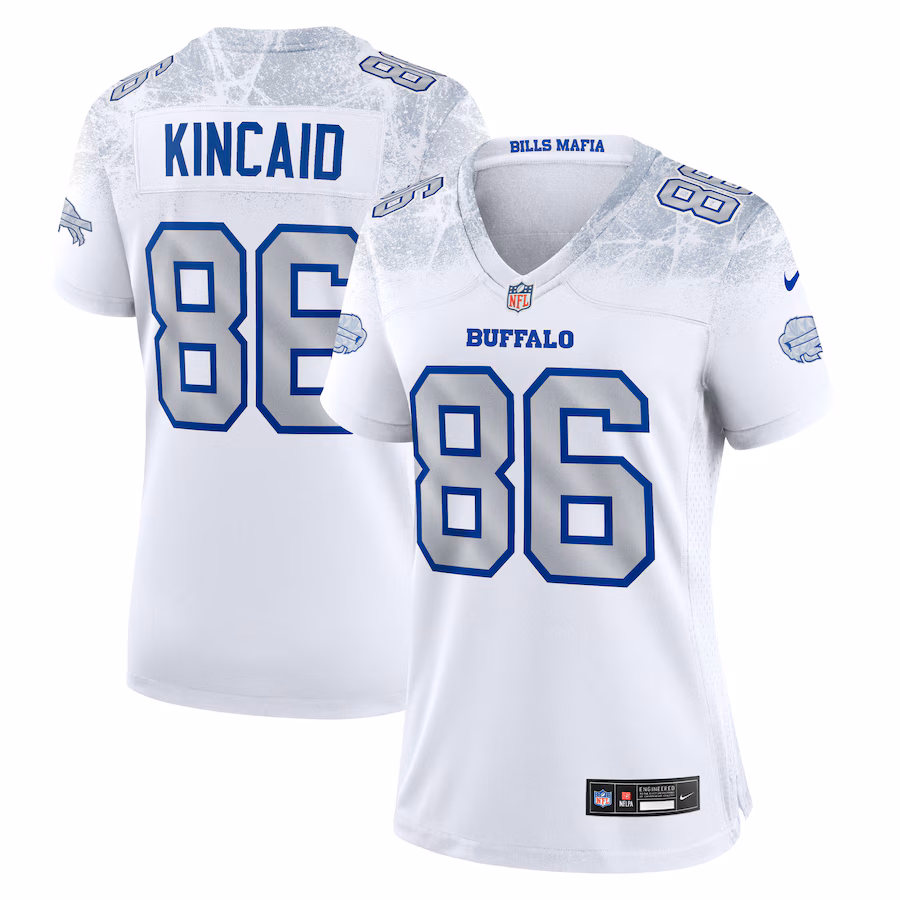 Dalton Kincaid Buffalo Bills  Women's 2025 Rivalries Collection Game Jersey - White