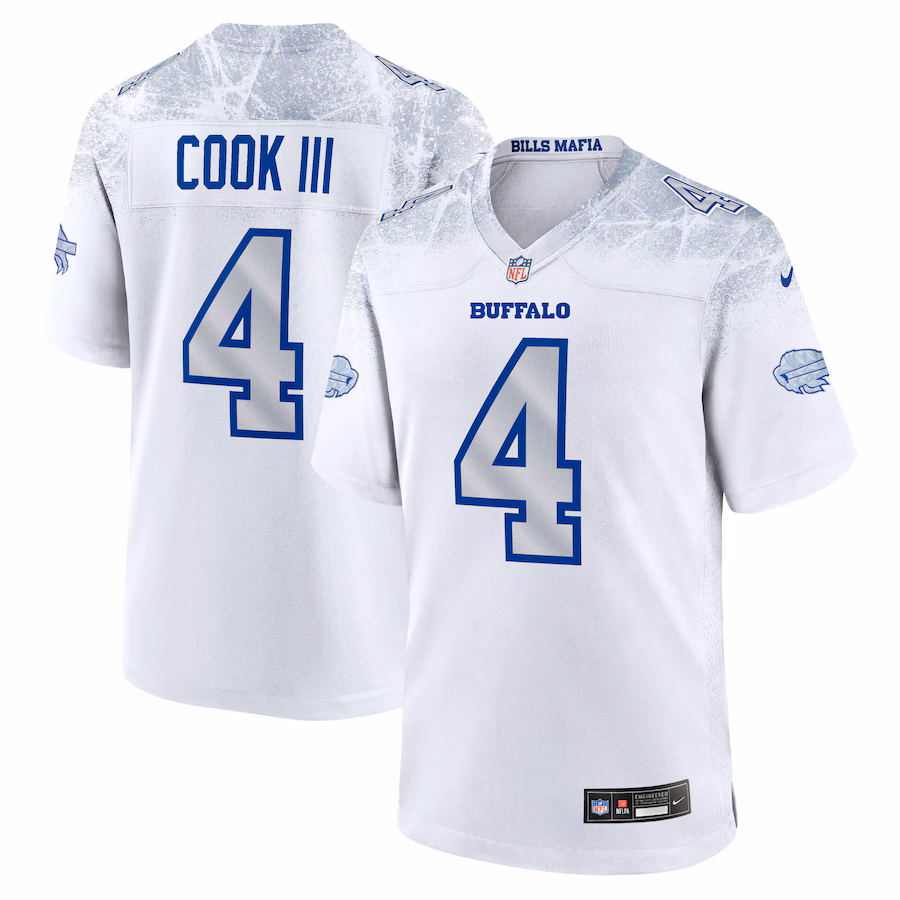 James Cook III Buffalo Bills  2025 Rivalries Collection Game Jersey - White