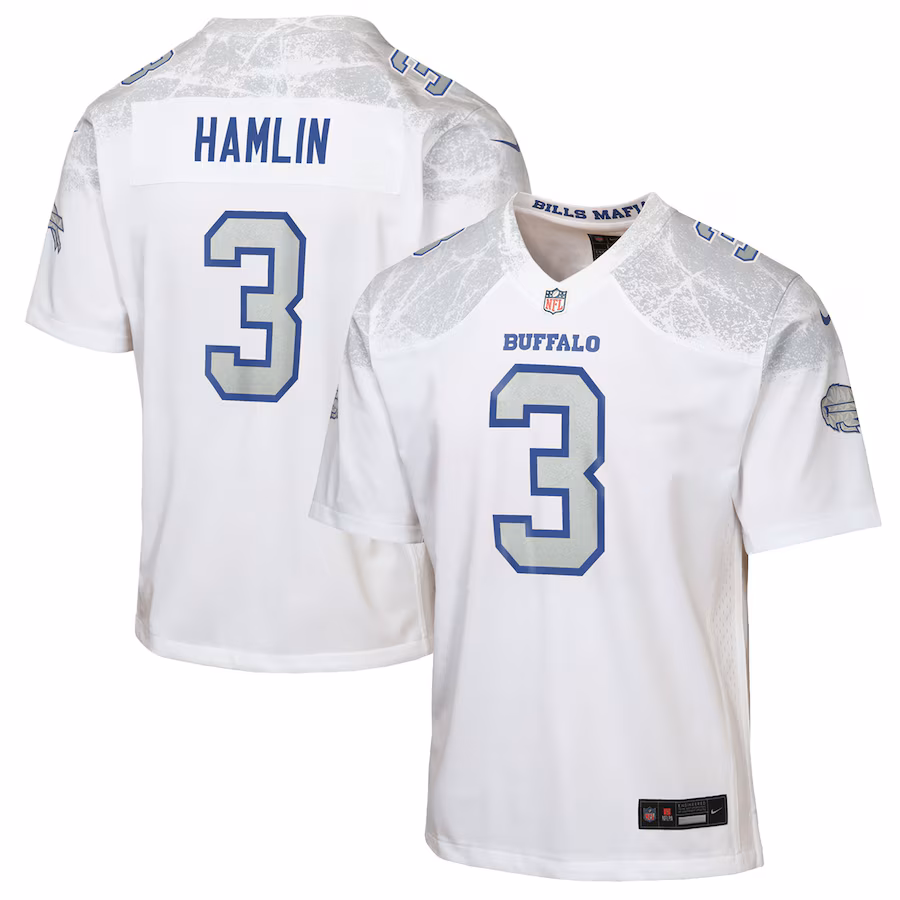 Damar Hamlin Buffalo Bills  Youth 2025 Rivalries Collection Game Jersey - White