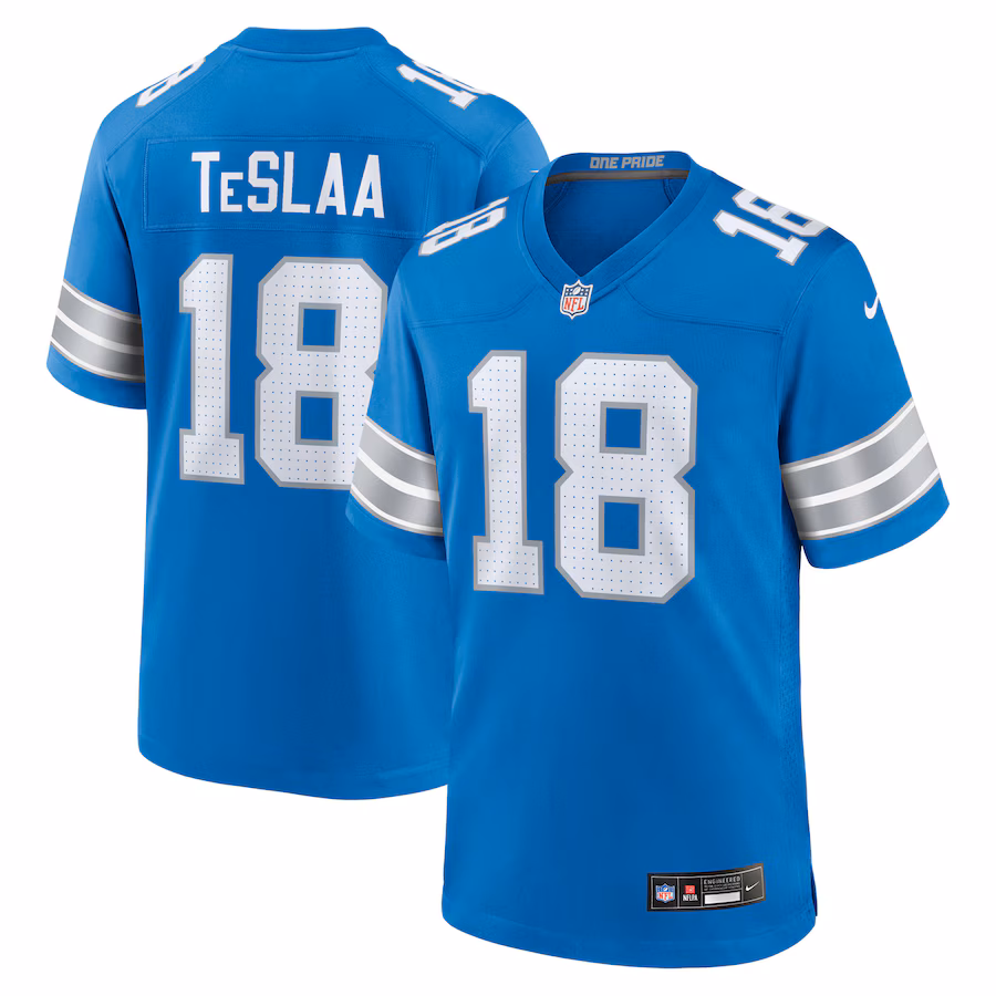 Isaac TeSlaa Detroit Lions  Game Player Jersey - (Blue 、Black、 White)