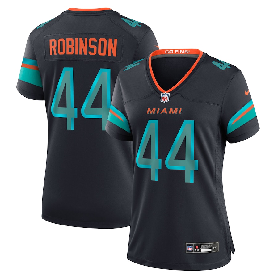 Chop Robinson Miami Dolphins  Women's 2025 Rivalries Collection Game Jersey - Pitch Blue