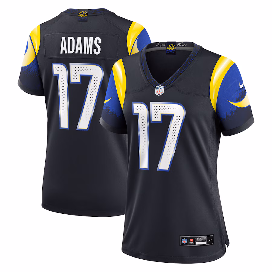Davante Adams Los Angeles Rams  Women's 2025 Rivalries Collection Game Jersey - Midnight Blue