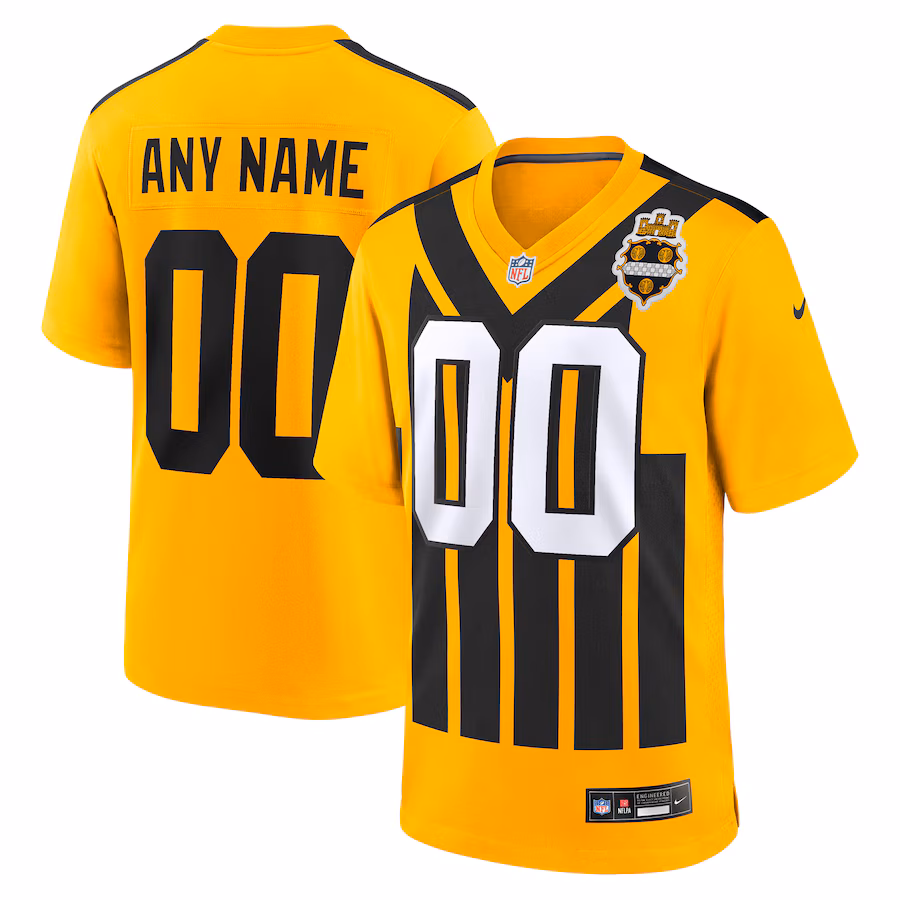 Pittsburgh Steelers  Alternate 1933 Throwback Game Custom Jersey - Gold