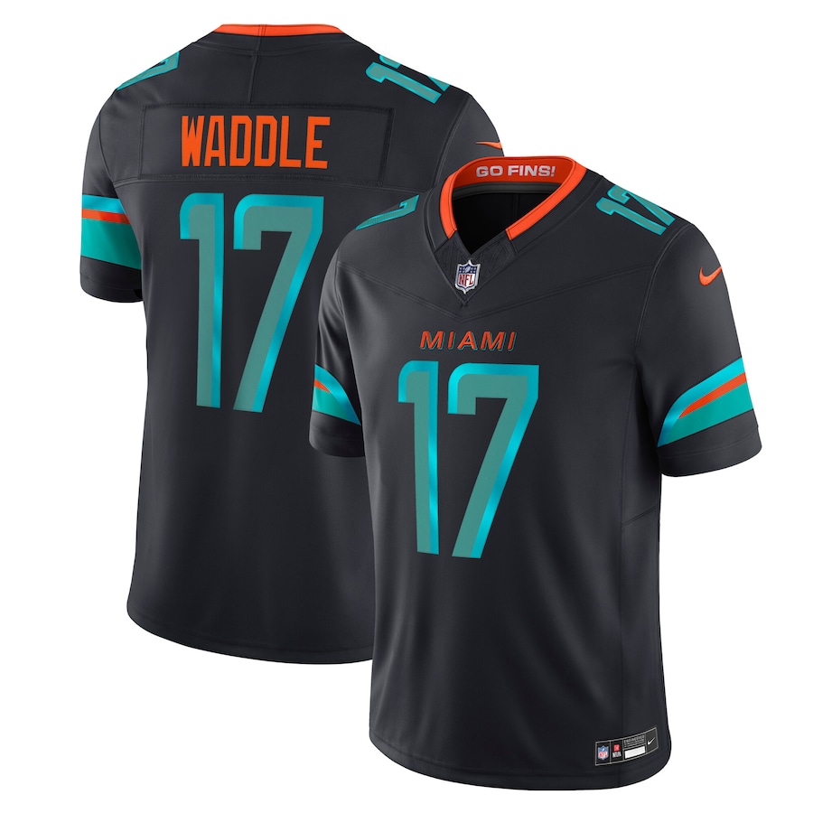Jaylen Waddle Miami Dolphins  2025 Rivalries Collection Limited Jersey - Pitch Blue