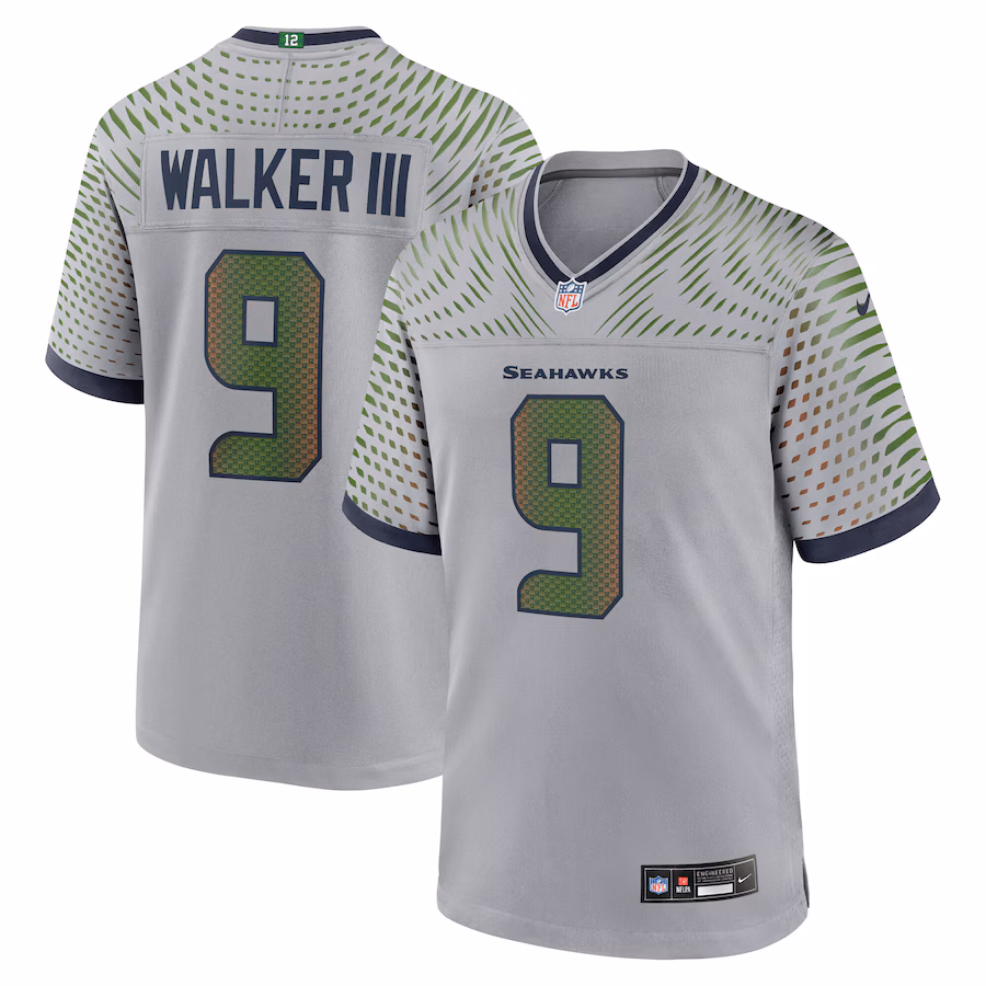 Kenneth Walker III Seattle Seahawks  2025 Rivalries Collection Game Jersey - Wolf Gray