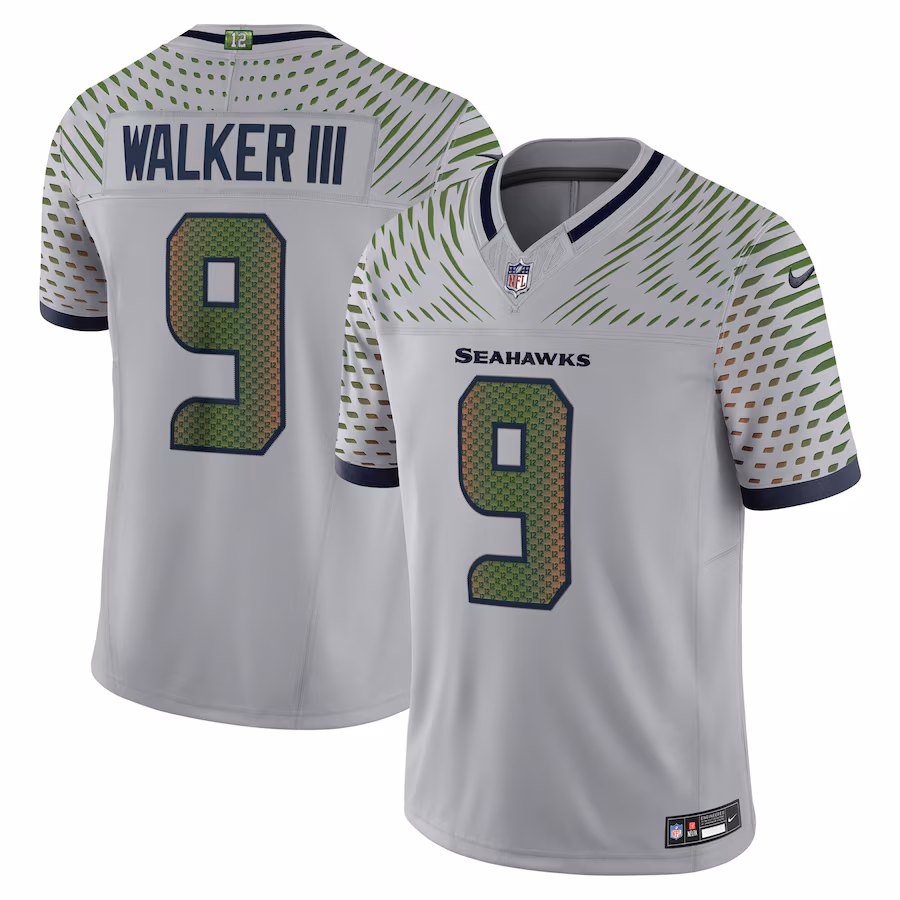 Kenneth Walker III Seattle Seahawks  2025 Rivalries Collection Limited Jersey - Wolf Gray