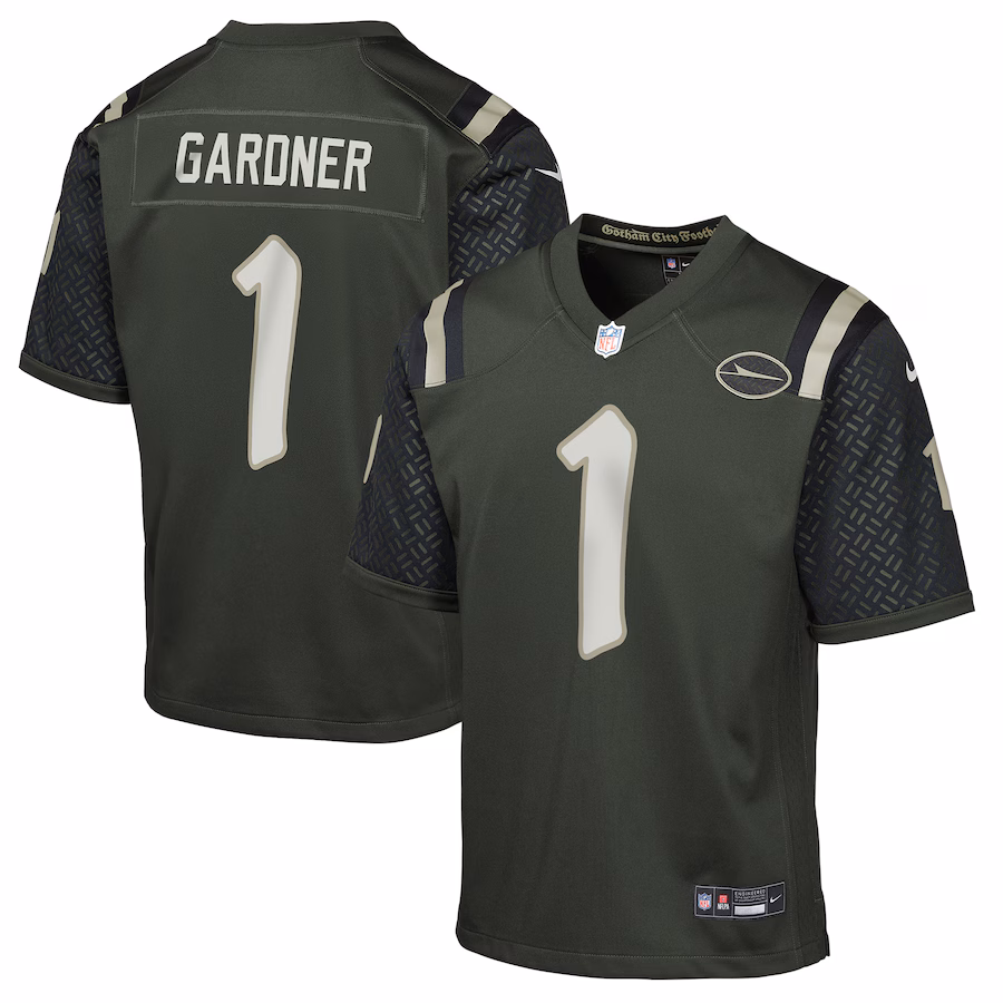 Ahmad Sauce Gardner New York Jets  Youth 2025 Rivalries Collection Game Jersey - Gotham Green