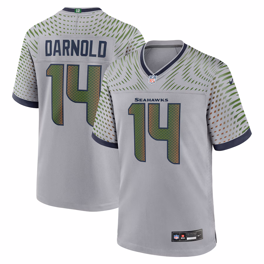 Sam Darnold Seattle Seahawks  2025 Rivalries Collection Game Jersey - Wolf Gray