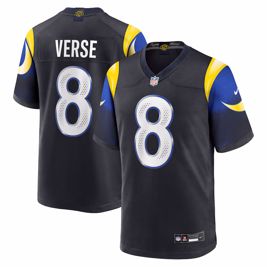 Jared Verse Los Angeles Rams  2025 Rivalries Collection Game Jersey - Midnight Blue